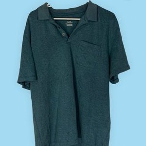 Van Heusen classic flex fit collar XL short sleeves teal shirt